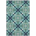 thumbnail image 1 of 4 x 6 ft. Floral Indoor Outdoor Area Rug, Blue & Green, 1 of 1