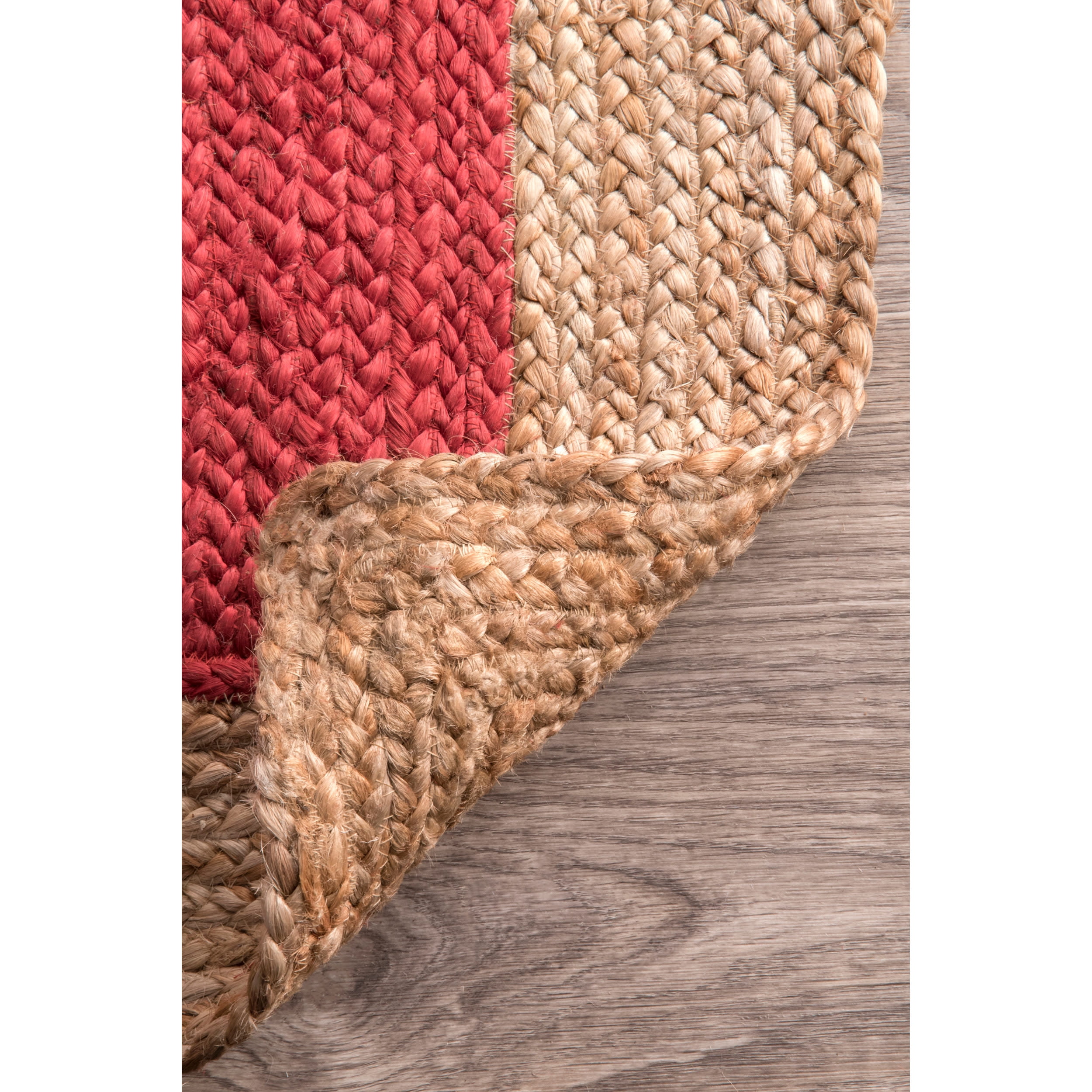 nuLOOM Eleonora Casual Jute Red 5' x 8' Farmhouse Area Rug