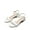 WHITE, variant on Women's Low Heels Braided Open Toe Ankle Strap Block Chunky Heel Sandals WHITE Size 9