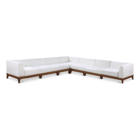 Meridian Furniture Rio Off White Water Resisting Fabric Modular Sectional