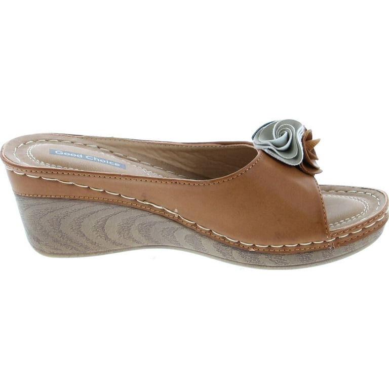 Gc shoes women's sydney rosette slide wedge best sale sandals