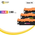 thumbnail image 3 of Toner Bank Compatible Toner Cartridge for Canon 118 image Class MF726CDW MF8580CDW LBP7660CDN LBP7200CDN Printer Replacement (Cyan Yellow Magenta, 3-Pack), 3 of 8