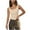 Beige, variant on Kaemgyyd Going out Tops for Women Sleeveless Henley Tank Tops Ribbed Slim Fit Fashion T Shirts Summer Casual Clothes