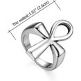 thumbnail image 2 of Ankh Cross Egyptian Rings for Men: Stainless Steel Ancient Egyptian Symbol Rings Band for Women, 2 of 5