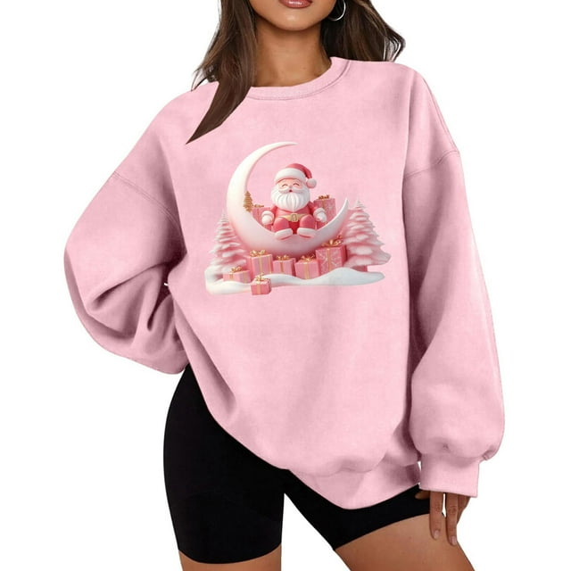 Vêtements d'Hiver pour Femmes Taille P-TTG Imprimé de Noël Robe d'Hiver Décontractée pour l'Hiver