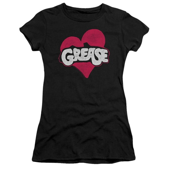 Grease - Heart - Juniors Teen Girls Cap Sleeve Shirt - X-Large