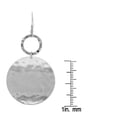 thumbnail image 4 of Hammered Disc Double Drop Earrings, 4 of 5