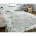 thumbnail image 5 of 5' X 8' Green Gray And Ivory Abstract Distressed Stain Resistant Area Rug, 5 of 9