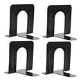thumbnail image 5 of Masteelf 2 Pairs Clear Bookends Stable Bookends 12x3x12cm Black, 5 of 8