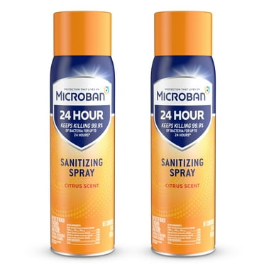 Microban 24 Hour Disinfectant Sanitizing , Citrus, 2 count, 15 fl oz each