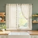 thumbnail image 1 of Cortinas Jinchan de Lino 137x137 cm Bordado Floral Verde Beige, 1 of 9