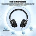 thumbnail image 4 of Auriculares supraaurales con cable y micrófono, con aislamiento de ruido, para ordenador y micrófono, para portátil, con cable (conector auxiliar de 3,5 mm), 4 of 7