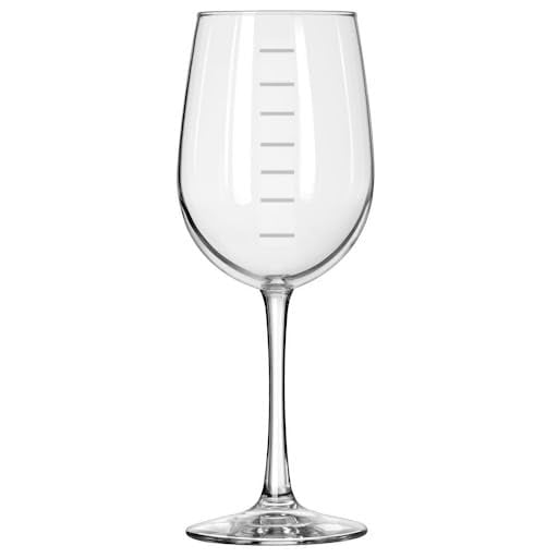 16oz Tall Stemmed Wine Glass Goblet Gift Portion Control Discreet Measuring Cup 2 4 6 and 8 Ounces