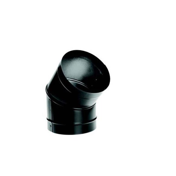 M & G Duravent 7DBK-E45 7 Pouces Dura-Noir 24-ga Soudé Tuyau de Poêle Noir44; 45 Degrés Sectionné44; Coude Non Réglable