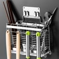 thumbnail image 3 of 2X Cocina Colgante de Acero Inoxidable Palillos Cucharas Tenedor Soporte para Cubiertos Organizador Estante Escurridor Almacenamiento, 3 of 5