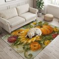 thumbnail image 2 of Area Rugs 3'x5', Sunflower Oil Painting Carpet Runner Indoor Outdoor Rugs Home Decor Aesthetic, Farmhouse Thanksgiving Fall Botanical Non Slip Mats Washable Accent Rug for Living Room Bedroom, 2 of 8