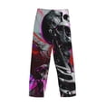 thumbnail image 3 of Vsdgher Artistic Skull Print Mens Pajama Pants Sleep & Lounge Pants, PJ Bottoms With elastic waistb and Pockets, 3 of 5