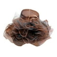 thumbnail image 2 of Aligament Women's Church Fascinator Cap Tea Party Wedding Hat Kentucky Derby Church Dress Hat for Women Fascinator Bridal Tea Party Wedding Hat Wide Brim, Brown, 2 of 8