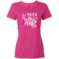 thumbnail image 3 of Inktastic Breast Cancer Awareness Faith over Fear Women's T-Shirt, 3 of 5