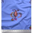 thumbnail image 1 of Soimoi Blue Poly Georgette Fabric Paisley Ethnic Print Fabric by the Yard 52 Inch Wide, 1 of 3