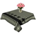 thumbnail image 2 of Sage Green Black Plaid Table Cloth Waterproof Tablecloths, Vintage Star Buffalo Check Rustic Tablecloth Dining Table Cover for Kitchen Party Tabletop Outdoor, Square Tablecloth 54x54 Inch, 2 of 9