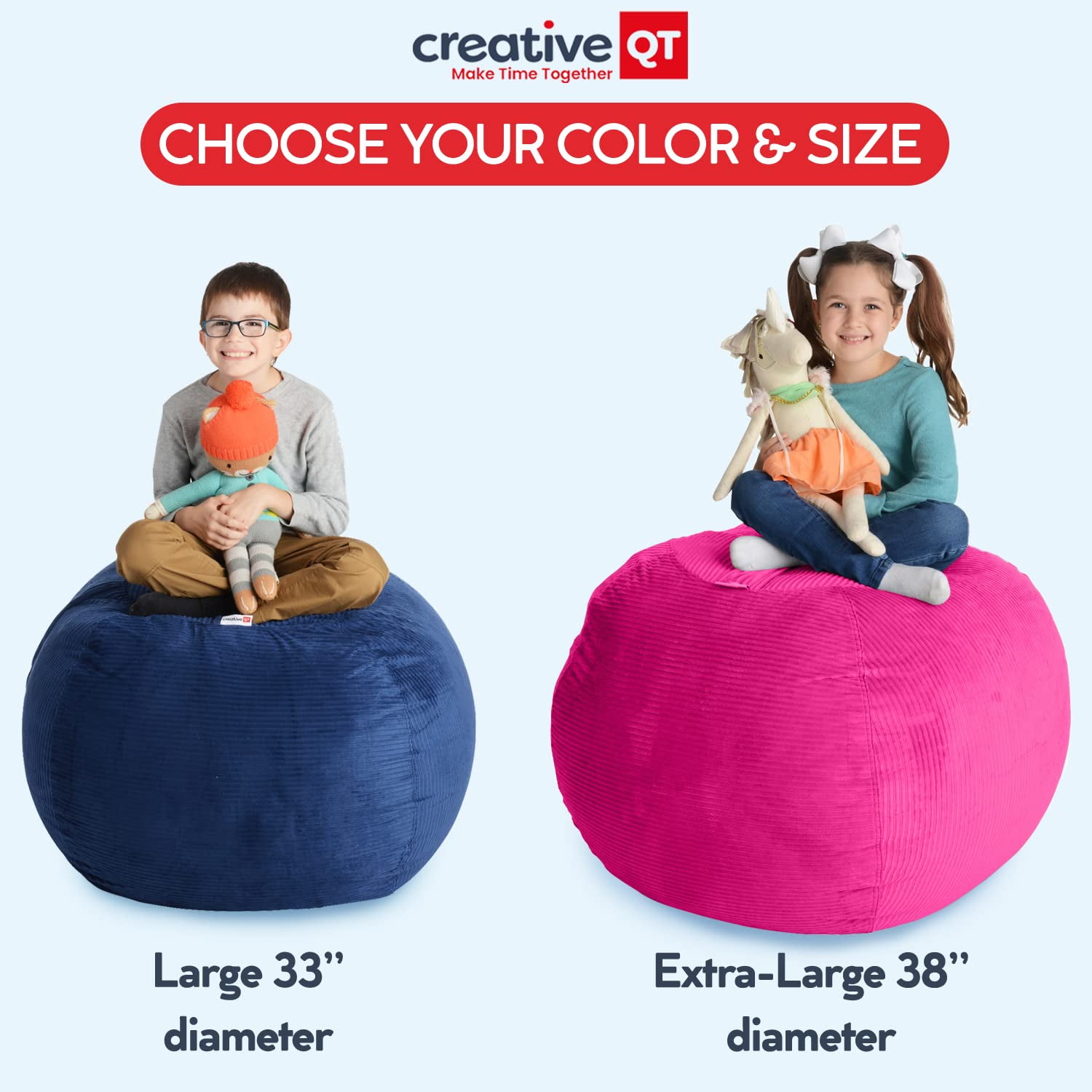 The Creative QT Organizer Turns Your Kid's Stuffed Animals Into a Bean Bag  Chair