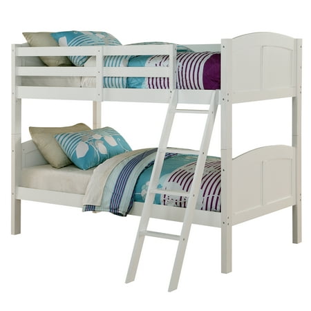 Angel Line Creston Twin Over Twin Wood Convertible Bunk Bed, Multiple (Best Wood For Bunk Beds)