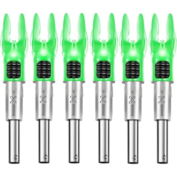 DEEPOWER X Lighted Nocks for Arrows .204”/.233”/.244”/.246” with ON/Off Switch with H, S, GT Bushings