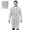 thumbnail image 7 of Medical Nation 10 Pack Disposable Isolation Gowns - White Level 2 SMS Non-Woven Material - PPE Gowns Disposable for Dental, Medical - Fluid-Resistant, Breathable & Latex-Free Gowns, One Size Fits All, 7 of 7