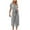 Gray, variant on IROINNID Short Sleeve Jumpsuit For Women Full-Length Casual Pocket Lace Up Loose Rompers Jumpsuit