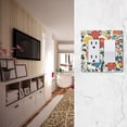thumbnail image 5 of Yayeee Rocker Switch Wall Plate 3-Gang 6.5"x4.6" Home Decorative Outlet Cover, Vibrant Japanese Flowers, 5 of 6