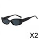 thumbnail image 1 of 2x Gafas de Sol Rectangulares para Mujer, Estilo Retro Vintage, Montura Estrecha Cuadrada, Gafas de Conducción a La Moda, Gafas de , Gafas Clásicas 2 piezas, 1 of 10