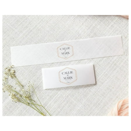 Vellum Belly Bands for 5x7 Wedding Invitations, Set of 25 Bellybands, Wedding Invitation Accessories, Bands for Invitations