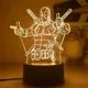 thumbnail image 2 of Lámpara LED 3D con figuras de anime, Iron Man, Spiderman, figuras de acción de Disney, lámpara LED para dormitorio de niños, juguetes, modelo de decoración, regalo para niños, 2 of 5