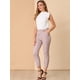 thumbnail image 2 of Pantalones de tobillo de trabajo Allegra K de oficina a cuadros para mujer Rosa M, 2 of 6