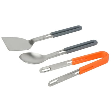 Ozark Trail Stainless Steel 3pcs Camping Utensil Set with PP Handle,Silver