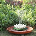 thumbnail image 4 of Solar Fountain, Solar Power Pump Water Lily Bird Bath Fountain with 6 Different Water Style Sprayers,Artificial Floating Lotus Flowers Pumps for Fish Pond Garden Patio Aquarium and Outdoor Pool Decor, 4 of 8