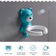 thumbnail image 2 of Soporte de cepillo de dientes con forma de animal lindo montado en la pared para niños Soporte de cepillo de dientes sin perforación con vaso Oso azul, 27 * 9 cm TUNC Sencillez, 2 of 5