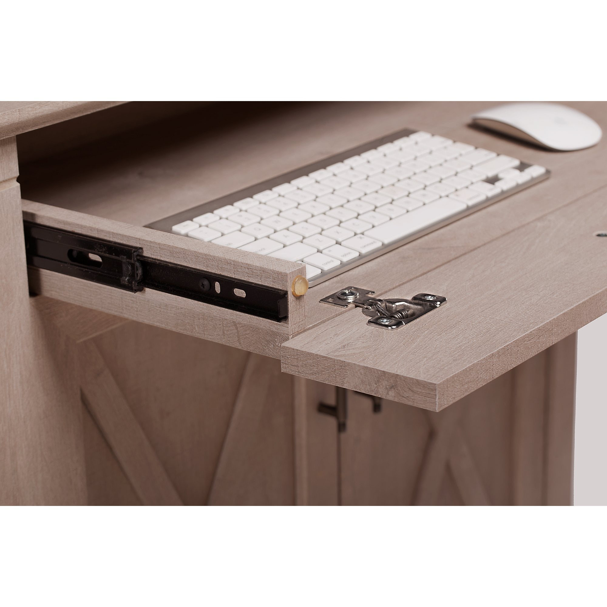 Bush furniture key west secretary desk with keyboard tray and storage cabinet discount