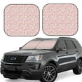 thumbnail image 2 of Picia Floral Retro Style 2 Piece Car Windshield Sun Shade Foldable | Foldable Sun Shield for Front Window Blocks UV Rays and Keeps Your Vehicle Cool-Small, 2 of 7