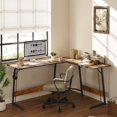 thumbnail image 7 of Cubicubi L-Shaped Desk, 59 Inches Gaming Desk, Corner Computer Desk with Removable Monitor Stand, Writing Workstation, Rustic Brown, 7 of 7