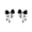 Black, variant on Bowknot Zircon Earrings Fashion Party Jewelry Small Earrings Temperament Piercing Earrings Holiday Gift
