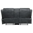 thumbnail image 4 of Pemberly Row Traditional Microfiber Double Reclining Loveseat in Dark Gray, 4 of 9