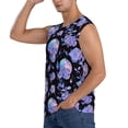 thumbnail image 3 of Balery flower Skull crystal Men's Sleeveless Muscle Shirts Workout Tank Top, Moisture Wicking, Odor Protection-XX-Large, 3 of 8