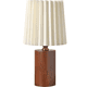 thumbnail image 1 of Lámpara plisada, base de madera, lámpara de escritorio, lámpara de dormitorio, lámpara de mesita de noche, lámpara de noche, 1 of 7