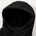 thumbnail image 4 of dzxyzu Men's Puffer Vest Hooded Vest Outdoor Winter Vest Casual Water-Resistant Jacket Thicken Vest Outdoor Vest Top Riding Skiing Fishing Puffer Sleeveless Vest Black, 4 of 8