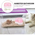 thumbnail image 2 of Baño para hámster, bañera para mascotas pequeñas, adorable baño de arena, puerta en forma de corazón, lavabo para hámster, chinchilla, pala de color aleatorio, 2 of 6