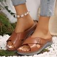 thumbnail image 3 of IUJSOY Women's Fashion Orthotic Slides Lightweight Athletic Thick Cushion Slippers with Arch Support, 3 of 9