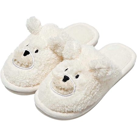 

DabuLiu Women Cartoon Plush Slippers Cute Memory Foam Bedroom Shoes Winter Warm Faux Fur Anti-Skid House Slipper for Men Women