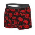 thumbnail image 2 of Daiia Red Skulls Men's Underwear Boxer Briefs, Cotton Stretch Moisture-Wicking Underwear-Medium, 2 of 9